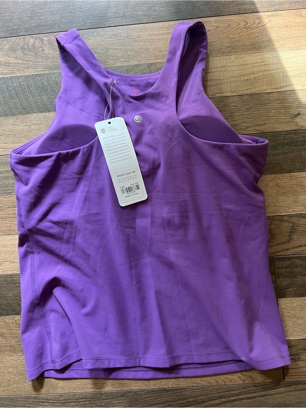 CRZ YOGA Purple Tank Top - Picture 2 of 2